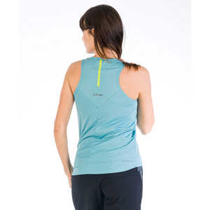 Cómoda camiseta sin mangas transpirable a rayas para mujer estilo corto informal básico con logotipo personalizado talla única longitud corta - Product Image 2