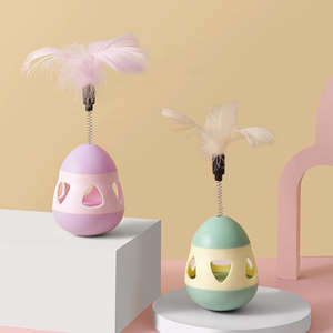Jouets interactifs écologiques et modernes pour animaux de compagnie : Nouveaux jouets automatiques à plumes pour chats, à bascule et à basculement, pour l'exercice en intérieur - Product Image 3
