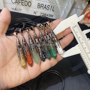 จี้หินควอตซ์รูปหอคอยคริสตัลหินบำบัดธรรมชาติวัสดุผสมสำหรับเป็นของขวัญ - Product Image 6