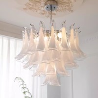 Lustre en verre de nuage de Style ancien français luxe rétro américain salon salle à manger chambre suspension escalier Duplex