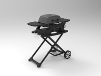Chariot à four à pizza en acier robuste personnalisé Table de gril enduite de poudre pour usage domestique