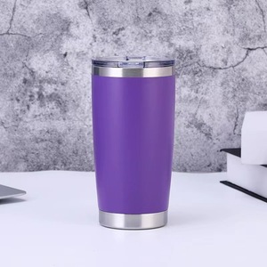 Leak Proof Powder Coated 30 Oz Vaccum Stainless Steel Camping Travel Coffee Cup Mug With Strew Lid - Product Image 3
