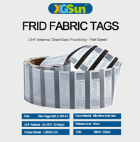 Étiquette RFID UHF souple imprimée à coudre 860-960 MHz, étanche et résistante aux produits chimiques, pour l'inventaire de vêtements en textile de détail