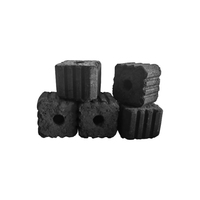 Charbon de Bois en Cubes Creux à Allumage Instantané, Sans Fumée, à Base de Bois de Fruit Naturel, Faible Teneur en Cendres, Sans Goût, Longue Durée de Combustion pour Barbecue