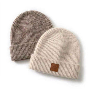 Gorro de Lana Merino Suave Personalizado, Gorro de Invierno de Cachemira Tejido Colorido, Gorros Cálidos, Gorro de Lana Personalizado con Logotipo - Product Image 1