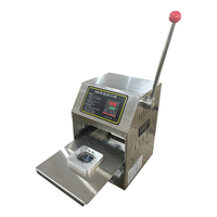 Machine de scellage manuelle pour gobelets à nouilles, machine d'emballage pour gobelets de chips, scelleuse de films en aluminium pour aliments, scelle 4 gobelets à la fois