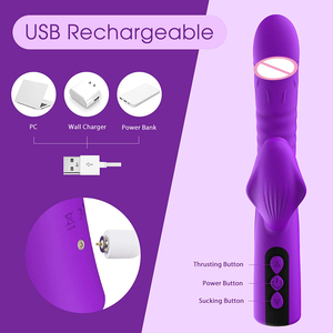 Seks oyuncakları silikon döner teleskop kızlar G Spot vajina kedi tavşan vibratör klitoral masaj - Product Image 2