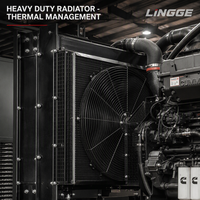 Groupe électrogène diesel à châssis ouvert 280 kW 350 kVA, moteur Cummings, triphasé 400 V 50 Hz, pour service continu et alimentation de secours