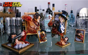 HESPER 3 Styles <span class=keywords><strong>Cadre</strong></span> photo <span class=keywords><strong>3D</strong></span> peint de Luffy, Ace et Sabo, 3 frères, figurines d'<span class=keywords><strong>action</strong></span> en PVC, 20,5 cm - Product Image 3