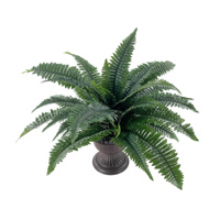 Plante artificielle de fougère de Boston de 19 pouces, fougère artificielle dense avec pot en urne classique pour la verdure intérieure et la décoration extérieure