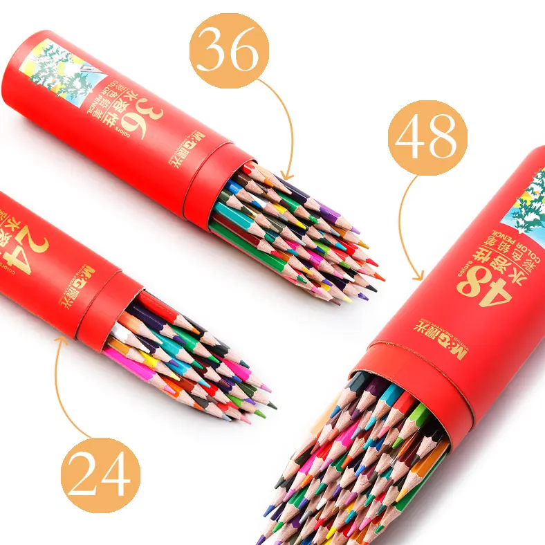 36 색 수채화 색 연필 아트 디자인 그림 수채화 물감 연필 세트 아티스트
