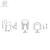 Ensemble de meubles de salle à manger en cuir et table simple italienne, de haute qualité et moderne