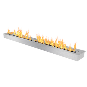 Caminetto a Bioetanolo Eco-Flame da Incasso Moderno in Acciaio da 1800mm (6 Piedi) 18 Litri per Uso Interno in Hotel - Product Image 3
