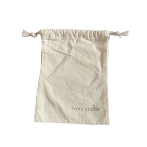 Customizable White Organic Cotton Drawstring Pouch <b>Bags</b> Zipper Closure Medium Size <b>Personalized</b> for Jewelry Storage - Product Image 3