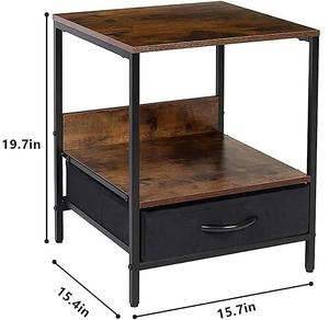 Bedside Cabinet Drawer Type <strong>Storage</strong> Rack Easy to Assemble <strong>Corner</strong> <strong>Table</strong> - Product Image 2