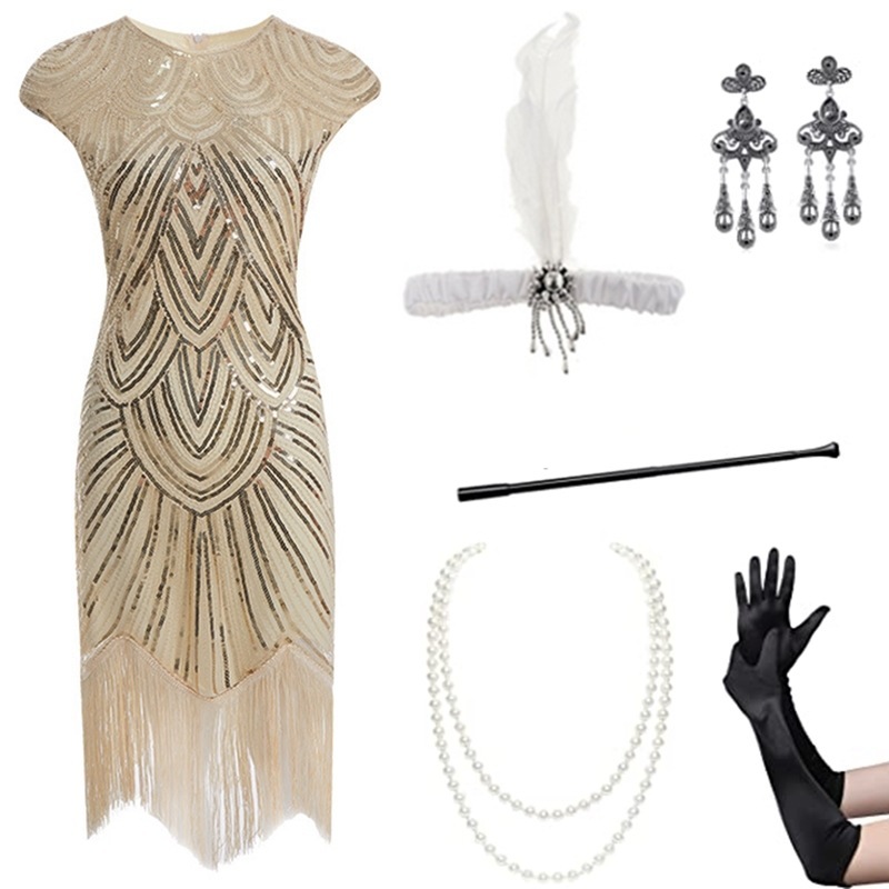 Accessoires de robe couleur abricot