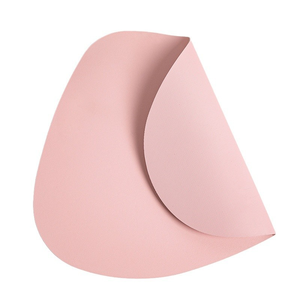 Irregular PU Leather Eco-Friendly Customizable Dining <b>Table</b> Mat Anti Slip Anti Scald <b>PC</b> Raised Point Design Hotel Western - Product Image 2