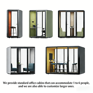 Cabine de réunion et de travail moderne, silencieuse, portable, personnalisée, abordable, pour le lieu de travail - Product Image 5