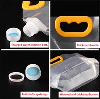 Pochettes souples réutilisables en plastique pour liquides 1,5L 5L 5000ml avec becs verseurs – Emballage pour boissons, bière, etc.