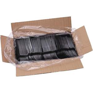 Fourchettes en polystyrène lourd Boardwalk noires, emballées individuellement, 1000/carton, pour hôtels, cuillères à thé pour mariages et fêtes - Product Image 2