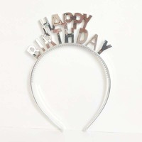 Usine En Gros Joyeux Anniversaire Coloré Sequin Couronne Bandeau Mignon Bande De Cheveux En Plastique avec Paillettes Point Chaud pour Les Enfants