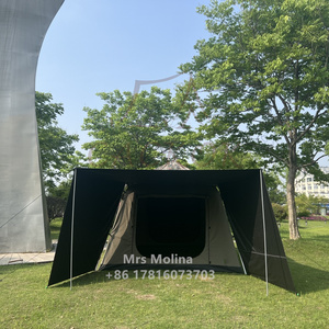 Low Price High-End Cotton Canvas <b>Tent</b> with Aluminum Automatic Frame Multi-Functional Screen <b>Canopy</b> with Black Coating <b>Tent</b> - Product Image 3