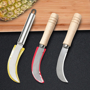 มีดโค้งเล็กสแตนเลส มีดเคียว มีดกล้วย มีดหั่นผักและปอกสับปะรด มีดผลไม้ - Product Image 1