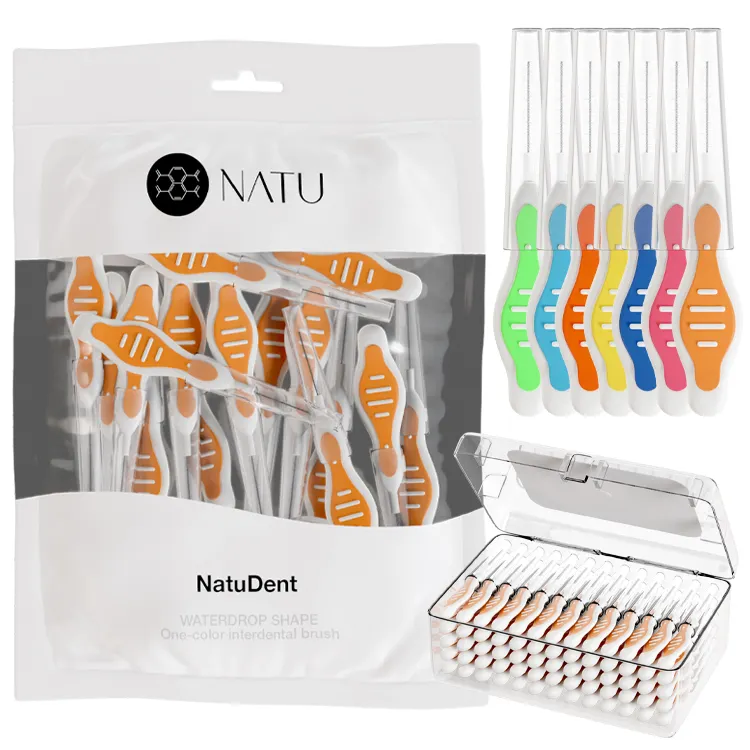 Natu ואטארדרוף צורת שני-צבע שיניים מברשת Custom חד פעמי מברשת שיניים אוראלי שינית מברשת קיסם