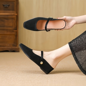Zapatos Baotou Impermeables y Resistentes a Impactos para Mujer, Ligeros, de Secado Rápido, Antideslizantes, con Punta Cuadrada y Tira Trasera - Product Image 6