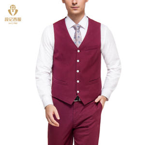 새로 입고된 캐나다 스타일 남성 플러스 사이즈 슬림핏 울 정장 조끼 (단추 여밈) - Product Image 1