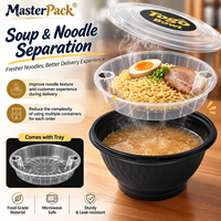 Bol à soupe jetable écologique en plastique sans BPA, léger, empilable, compatible micro-ondes, 32 oz, OEM ODM pour usage en hôtel et buffet