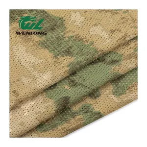 Wholesale A TACS FG 100%Polyester Knitted Mesh Camouflage Casual Print Fabric For Sportswear