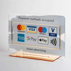 Placa de código Qr personalizada para mesa, señal con logotipo del sitio web, para redes sociales, para pagar señal acrílica - Product Image 2