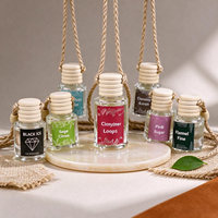 Diffuseur de parfum pour voiture en verre suspendu avec logo personnalisé, bouchon en bois pour rétroviseur de voiture, vente en gros