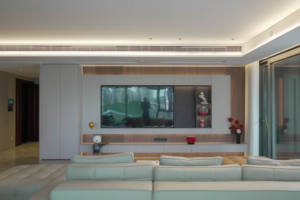 ตู้วาง<span class=keywords><strong>ท</strong></span>ี<span class=keywords><strong>วี</strong></span>สไตล์มินิมอลโมเดิร์นเคลือบแลคเกอร์แบบสัมผัสนุ่ม พร้อมไฟ LED เหมาะสำหรับโชว์รูม คลับ และวิลล่า - Product Image 4