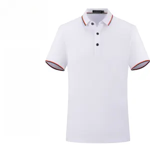 Camisa polo de seda personalizada para trabalho, camiseta com logotipo impresso personalizado