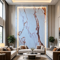 Panneau mural en plastique imprimé marbre, alternative au marbre UV, panneaux PVC pour hôtel