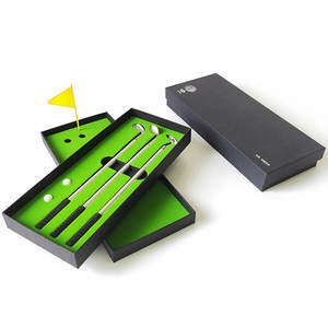 Mini Desktop Golfbal <span class=keywords><strong>Pen</strong></span> Gift Set Met Putting Green, Vlag, Golfclubs Pennen & Ballen - Product Image 5