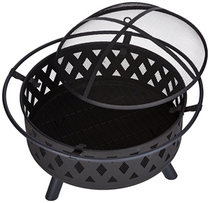 32 pouces Ronde Crossweave Bois Brasier Foyers Ensemble - Product Image 2