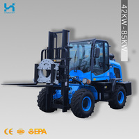 Chariot élévateur diesel de haute qualité de 3 tonnes avec accessoire de pince à rouleaux pour la manutention de cartons et de fûts