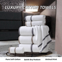 Ensemble de serviettes de bain en coton blanc 500 g/m², écologiques, personnalisables, douces, séchage rapide, rectangulaires, pour hôtel, spa, maison, cadeau