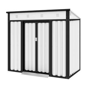 Armario <span class=keywords><strong>de</strong></span> Almacenamiento para Patio Exterior, Cobertizo <span class=keywords><strong>de</strong></span> Jardín con Puertas Dobles, Unidad <span class=keywords><strong>de</strong></span> Almacenamiento <span class=keywords><strong>de</strong></span> Jardín Resistente a la Intemperie - Product Image 4