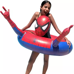 Flotador de Piscina Inflable de PVC con Diseño de Superhéroe Rojo, Plegable y Portátil, Anillo de Natación de Spiderman para Adultos y Niños, para Fiestas de Verano en la Playa - Product Image 5