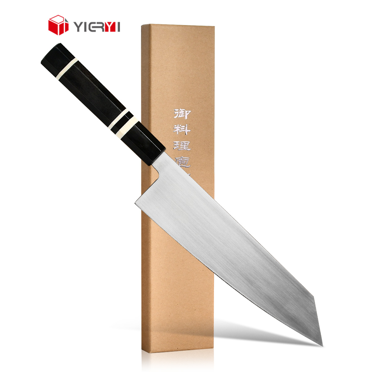 Coltello Kiritsuke nero a 3 lame