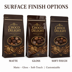 Bolsa Premium para Trufas <span class=keywords><strong>de</strong></span> <span class=keywords><strong>Chocolate</strong></span> con Ventana, Fondo Plano Resellable, Bolsa <span class=keywords><strong>de</strong></span> Embalaje <span class=keywords><strong>de</strong></span> Alimentos con Papel <span class=keywords><strong>de</strong></span> Aluminio Dorado para Regalo <span class=keywords><strong>de</strong></span> Trufas <span class=keywords><strong>de</strong></span> <span class=keywords><strong>Chocolate</strong></span> - Product Image 2
