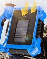 Lampe de travail LED portable solaire ultra-lumineuse IP65 avec batterie Li-ion et angle de faisceau de 120° pour camping et marché nocturne