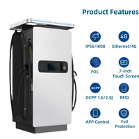 Borne Recharge Rapide DC EV Solaire 60/80/120/160/180kW OCPP CSMS Anti-tempête Sable Antivol Prépayé