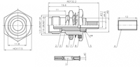 Fabricant TNC-C-KY3 matériau en laiton connecteur RF connecteur femelle Jack TNC à sertir pour câble RG58 RG142
