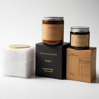 Bougie parfumée de luxe en cire de soja, personnalisée, dans un bocal en verre ambré, faite à la main, aromathérapie pour les fêtes de Diwali et les bars