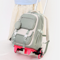 Sac à dos scolaire pour adolescents à la mode, de haute qualité, imperméable, à roulettes, pour filles, enfants, sac à dos à roulettes